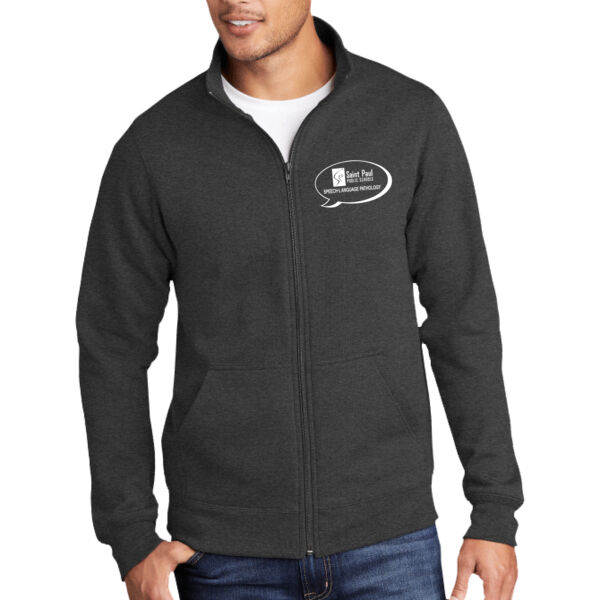 Port & Company - Core Fleece Cadet Full-Zip Sweatshirt - Embroidered Logo Thumbnail