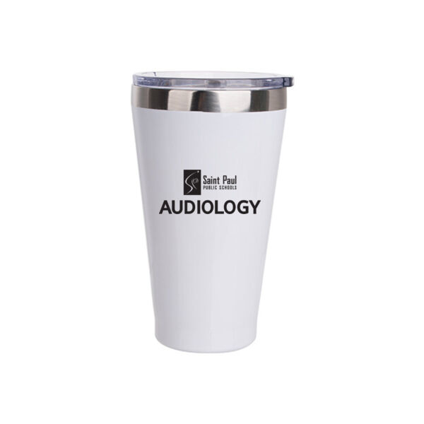 15oz Stainless Steel Tumbler w/ Lid - Sublimated Logo Thumbnail