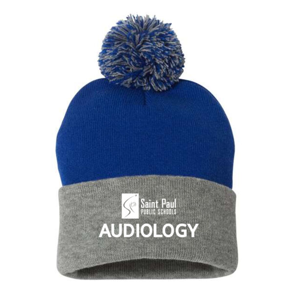 Sportsman - 12" Pom-Pom Cuffed Beanie - Embroidered Logo Thumbnail