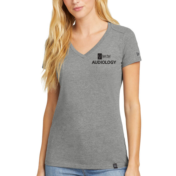 New Era - Women's Heritage Blend V-Neck Tee - Printed Logo Thumbnail