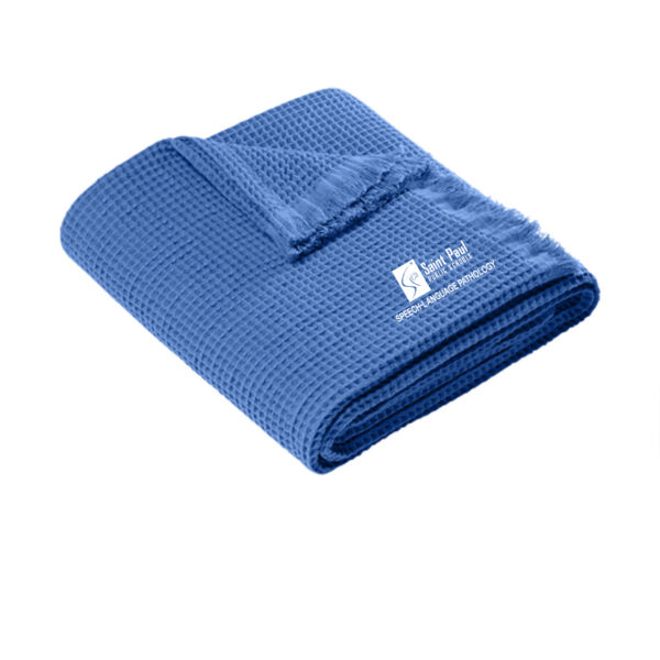 Port Authority® Waffle Throw - Embroidered Logo Thumbnail