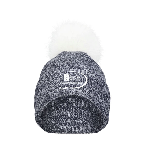 Pacific Headwear - Faux Fur Pom Beanie - Embroidered Logo Thumbnail