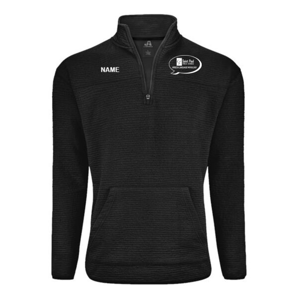 J. America - Unisex Pebble Fleece Quarter-Zip Pullover - Embroidered Logo **Add Name For $5** Thumbnail