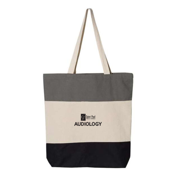Q-Tees - 11L Tri-Color Tote - Printed Logo Thumbnail