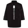 Ten Pearl Button Black Chef Coat Thumbnail